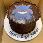 happy birthday jordan cake with purple monster
